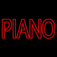 Red Piano Block Neontábla