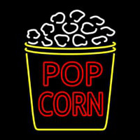 Red Pop Corn Logo Neontábla