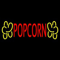 Red Popcorn Yellow Logo Neontábla
