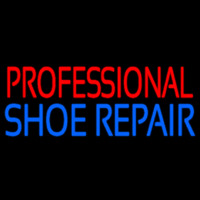 Red Professional Blue Shoe Repair Neontábla