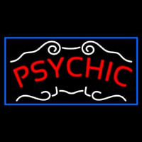 Red Psychic Blue Border Neontábla