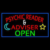 Red Psychic Reader And Advisor With Open Neontábla