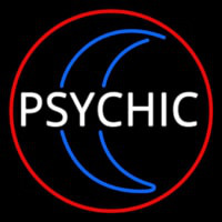 Red Psychic White Logo Neontábla
