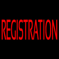 Red Registration Neontábla