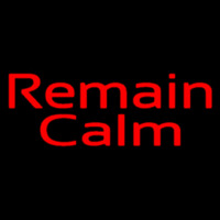Red Remain Calm Neontábla