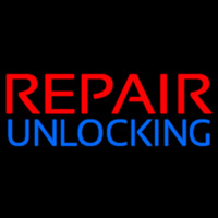 Red Repair Blue Unlocking Block Neontábla