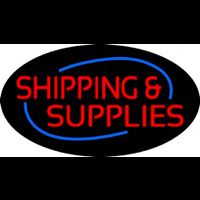 Red Shipping Supplies Deco Style Neontábla