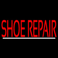 Red Shoe Repair With Line Neontábla