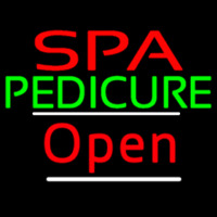 Red Spa Pedicure Slant Red Open Neontábla