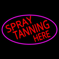 Red Spray Tanning Here Neontábla