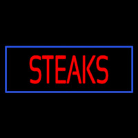 Red Steaks With Blue Border Neontábla