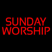 Red Sunday Worship Neontábla