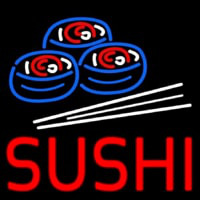 Red Sushi With Sushi Logo Neontábla