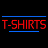 Red T Shirts Blue Lines Neontábla