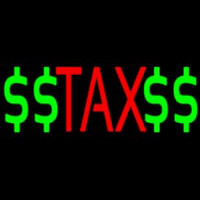Red Ta  With Dollar Logo Neontábla