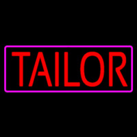 Red Tailor With Pink Border Neontábla