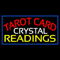 Red Tarot Card Crystal Readings Neontábla