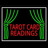 Red Tarot Card Readings With White Border Neontábla