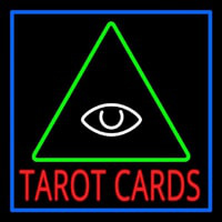 Red Tarot Cards Logo Neontábla