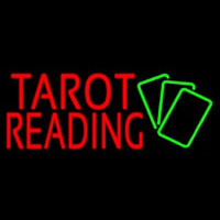 Red Tarot Reading Green Cards Neontábla