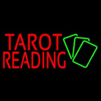 Red Tarot Reading Green Cards Neontábla