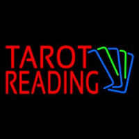 Red Tarot Reading With Cards Neontábla