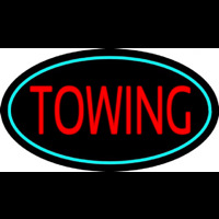 Red Towing Turquoise Border Neontábla