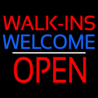 Red Walk Ins Welcome Open Neontábla