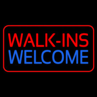 Red Walk Ins Welcome Red Border Neontábla