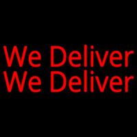 Red We Deliver Neontábla