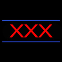 Red X X X Blue Lines Neontábla