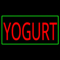 Red Yogurt With Yellow Border Neontábla