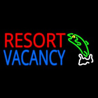 Resort Vacancy With Fish Neontábla