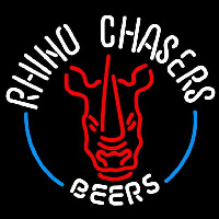 Rhino Chasers Large Beer Sign Neontábla