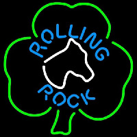 Rolling Rock Horsehead Shamrock Neontábla