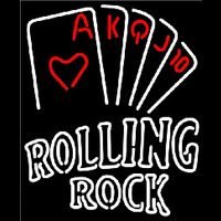 Rolling Rock Poker Series Beer Sign Neontábla