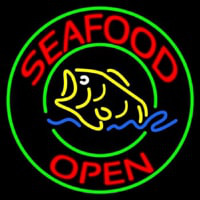 Round Seafood Open  Neontábla