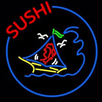 Round Sushi Logo  Neontábla