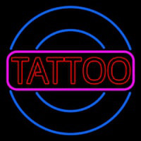 Round Tattoo Neontábla