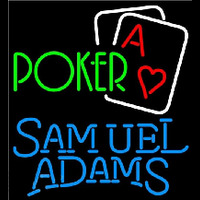 Samuel Adams Green Poker Beer Sign Neontábla