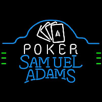 Samuel Adams Poker Ace Cards Beer Sign Neontábla