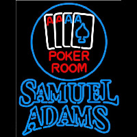 Samuel Adams Poker Room Beer Sign Neontábla