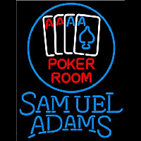 Samuel Adams Poker Room Beer Sign Neontábla