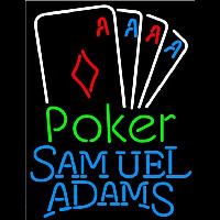 Samuel Adams Poker Tournament Beer Sign Neontábla