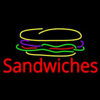 Sandwiches With Sandwich Logo Neontábla