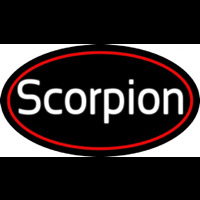 Scorpion Red Oval Neontábla