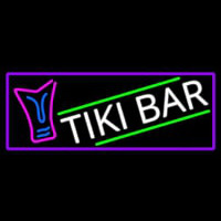 Sculpture Tiki Bar With Purple Border Neontábla