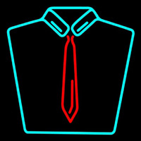 Shirt With Tie Logo Neontábla