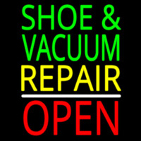 Shoe And Vacuum Repair Open Neontábla