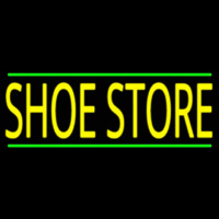 Shoe Store With Green Line Neontábla